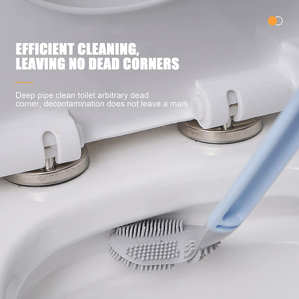 2 Golf Style Toilet Brush Bathroom Cleaning with High Quality Long Handle