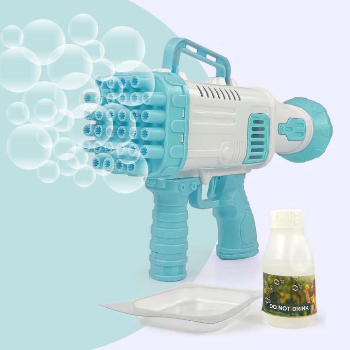 32 Hole Electric Bubble Gun Bazooka Blaster for Kids Outdoor Toy