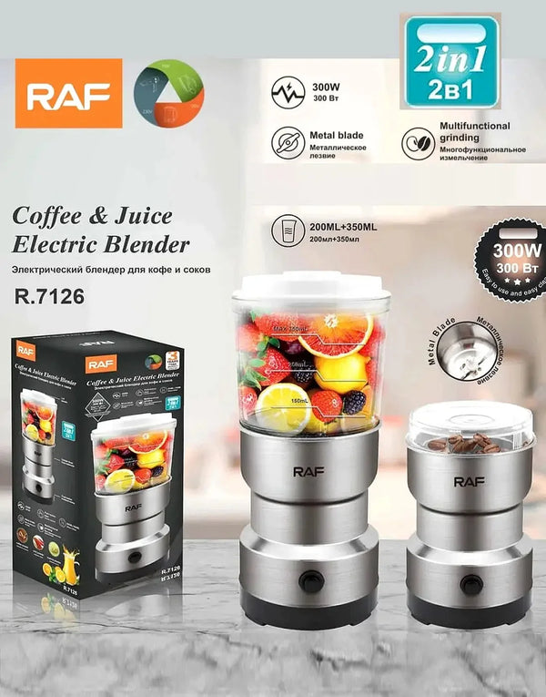 2-in-1 stainless steel juicer and grinder