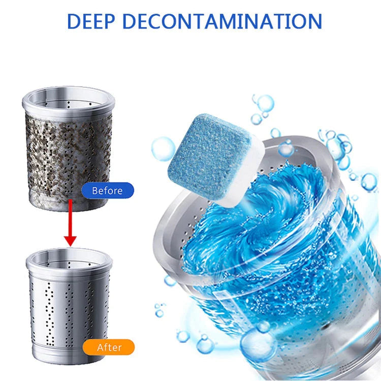 24/48 Pcs Washing Machine Cleaner Tablets for Deep Cleaning & Deodorizing