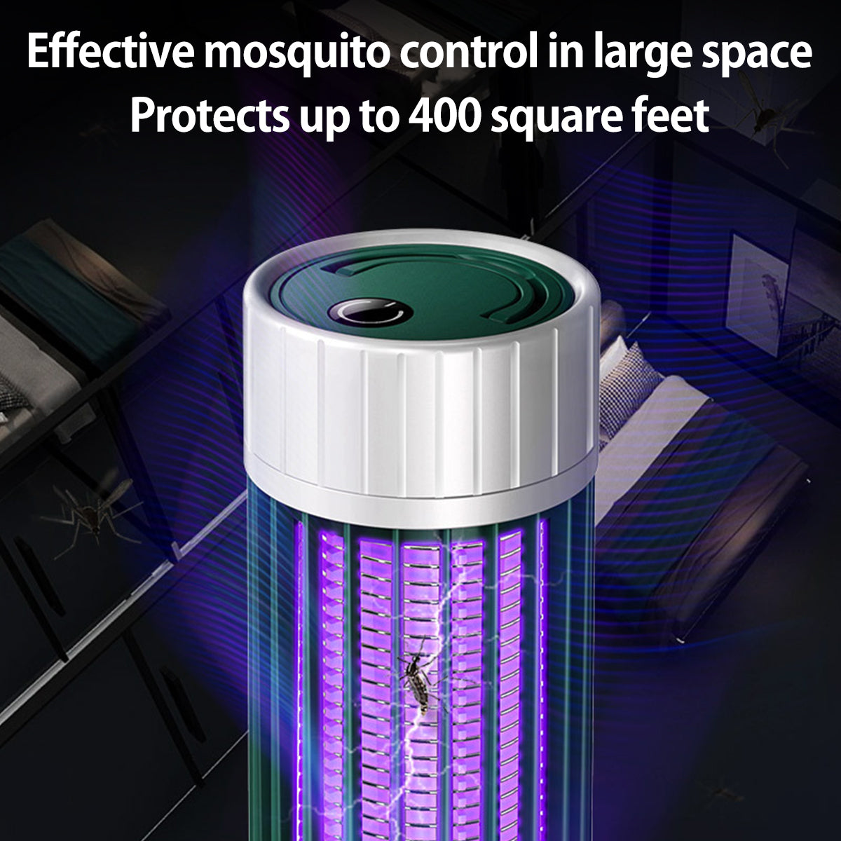 Eummy Portable Electric Bug Zapper Safe Non-toxic Mosquito Killer with Night Light USB Mosquito Fly Trap Repellent Lamp Protection Area Up to 400 Square Feet for Home