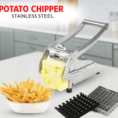 Stainless Steel French Fry Cutter & Vegetable Slicer for Kitchen