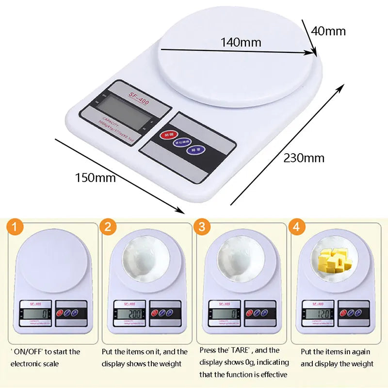 10Kg Electronic Digital Kitchen Weight Scale for Home & Parcel Use