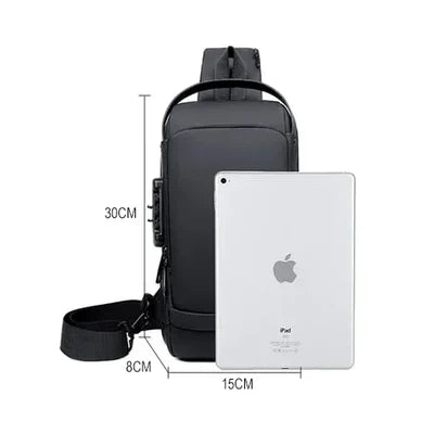 USB Charging Sport Sling Anti-theft Shoulder Bag