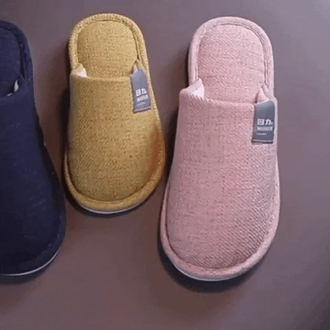 Winter Cotton Home Slippers for Men & Women Indoor Guest Footwear
