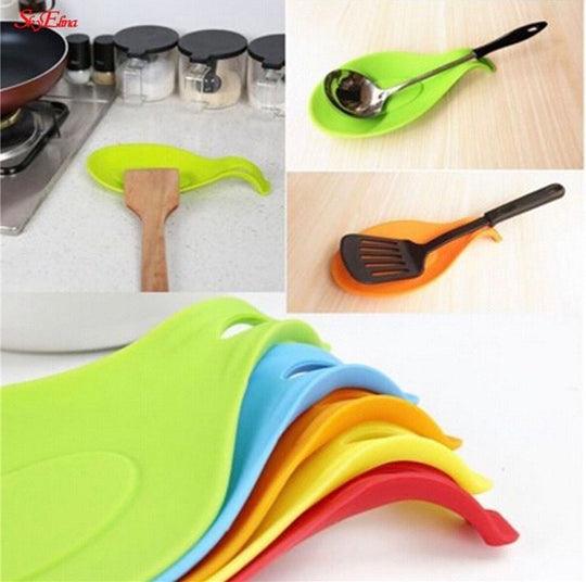 Pack of 5 Silicone Heat Resistant Spoon Rest Utensil Holders