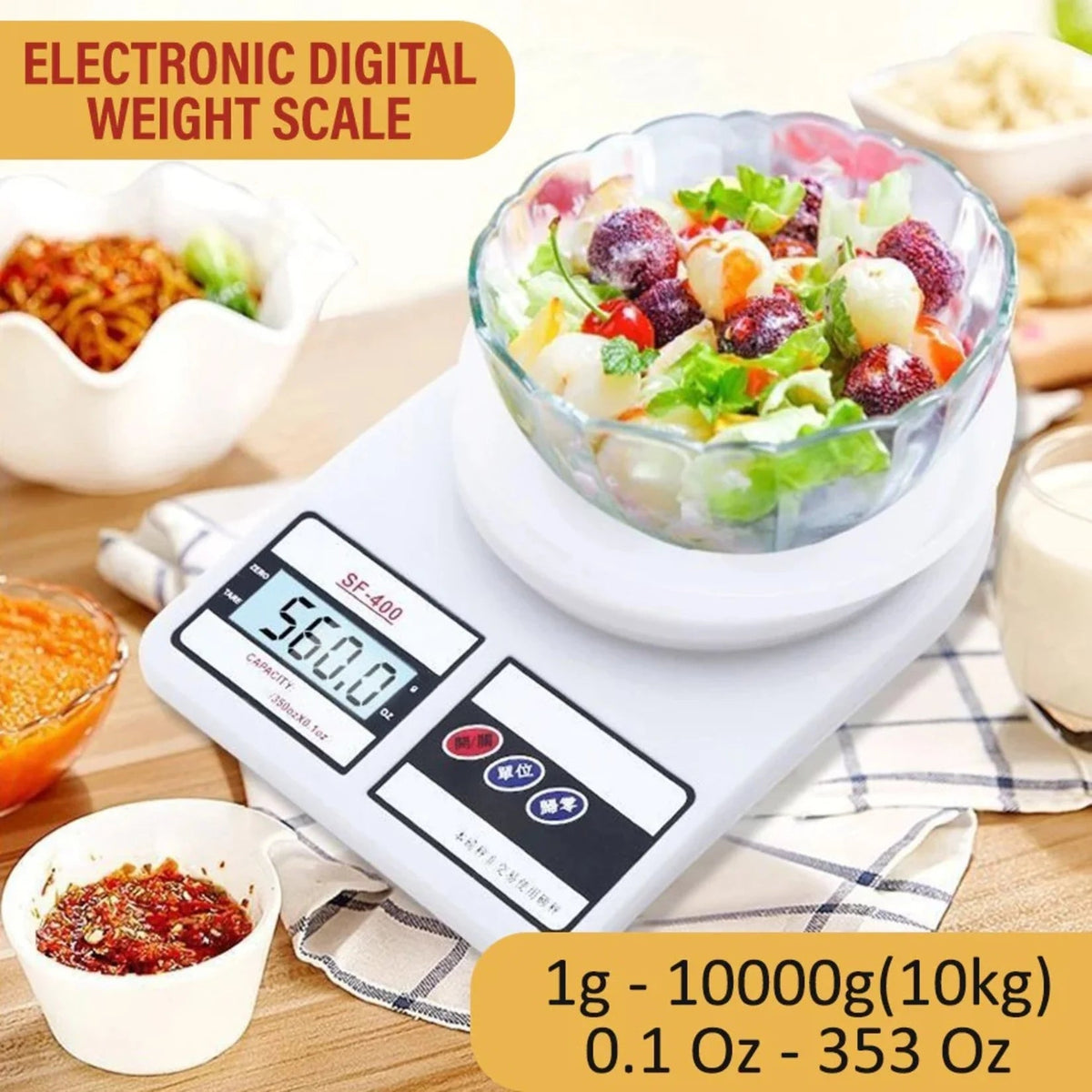 10Kg Electronic Digital Kitchen Weight Scale for Home & Parcel Use