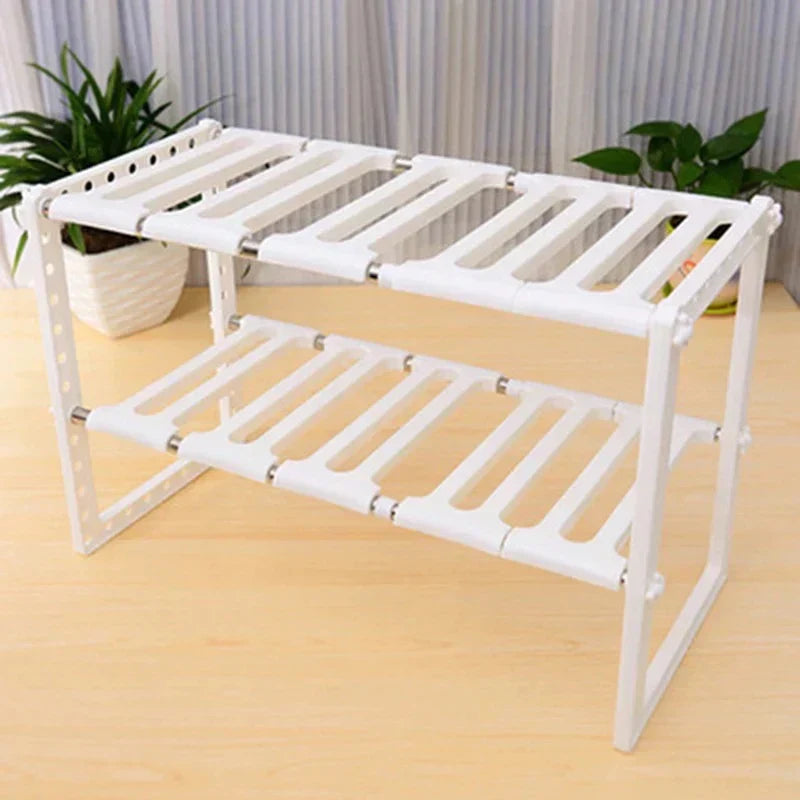 Adjustable under sink storage shelf – photo 3