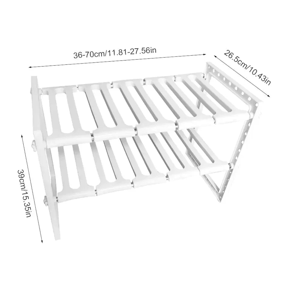 Adjustable under sink storage shelf – photo 4