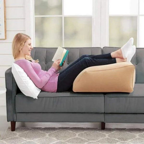 Inflatable leg ramp rest pillow