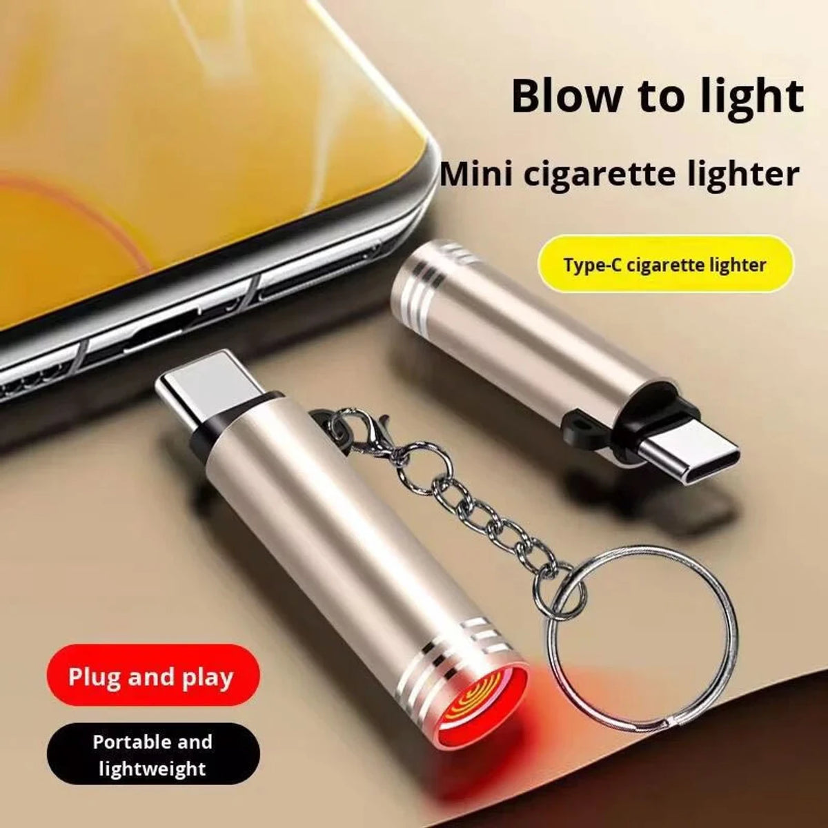 Mini Portable USB-C Mobile Lighter