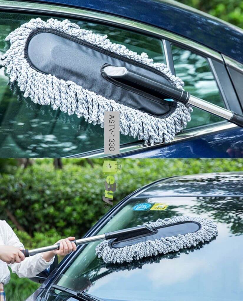 Microfiber car cleaning duster with telescopic handle – photo 5