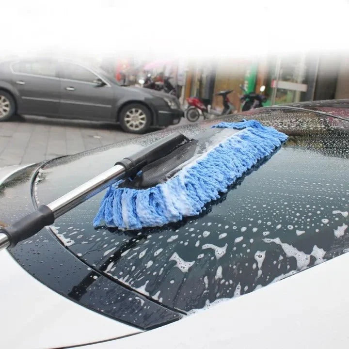 Microfiber car cleaning duster with telescopic handle – photo 3