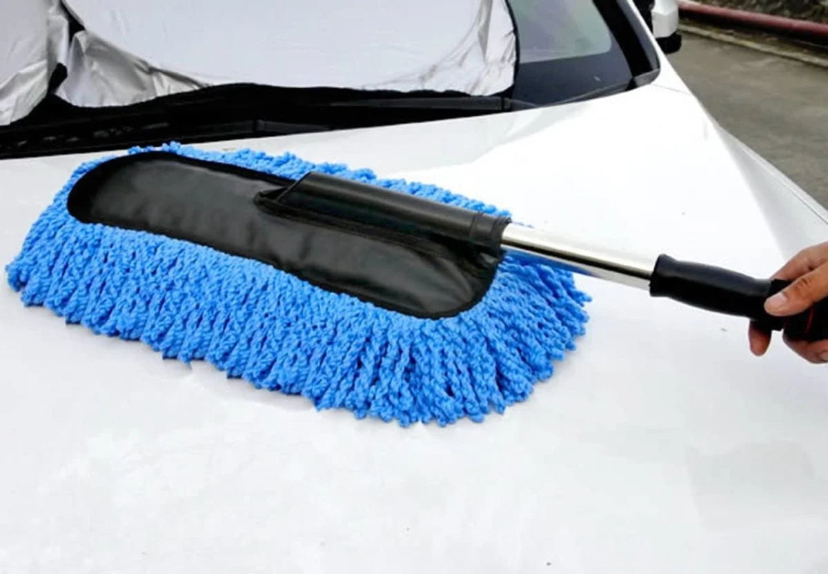 Microfiber car cleaning duster with telescopic handle – photo 4