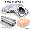 Stove & Surface Cleaning Kit – 10 Burner Covers, Foil & Towel