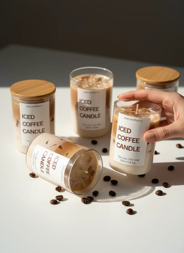 Iced coffee decorative candle