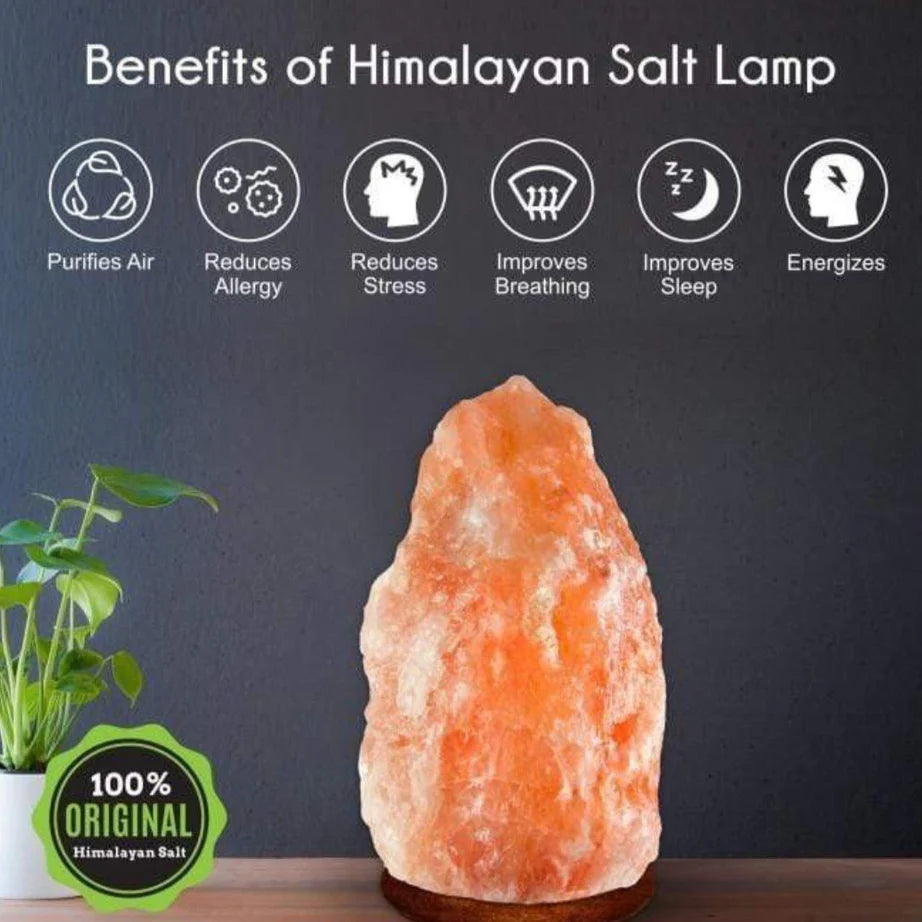 USB Himalayan Salt Lamp Night Light for Relaxation & Home Decor
