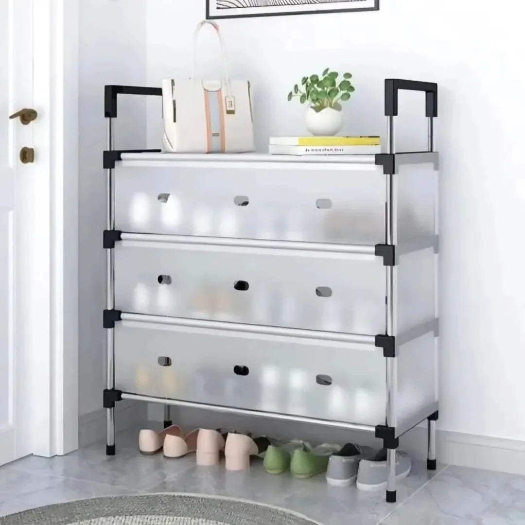 Multilayer Dustproof Shoes Rack – Spacious & Durable Organizer