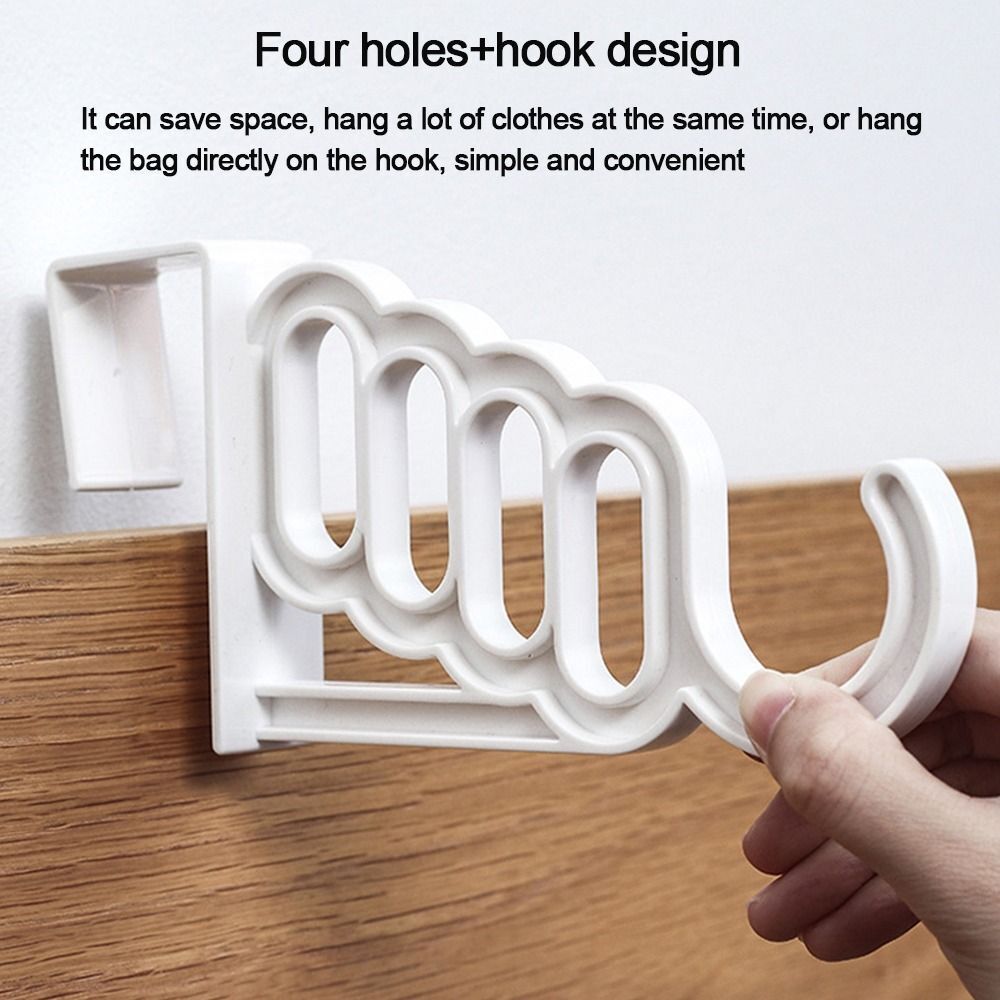 6 Pcs Over Door Multi Hanger Holder 5 Holes for Clothes & Towels