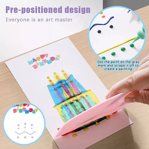 DIY Rainbow Scratch Art Card Kit for Kids – Magic Scratch Painting Set | Creative Drawing & Craft Activity