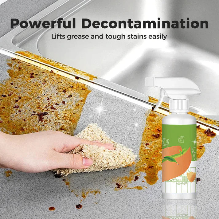 Kitchen grease foam cleaner spray for heavy oil stains on grills and ovens