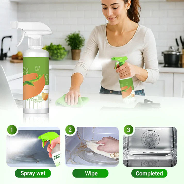 Kitchen grease foam cleaner spray for heavy oil stains on grills and ovens