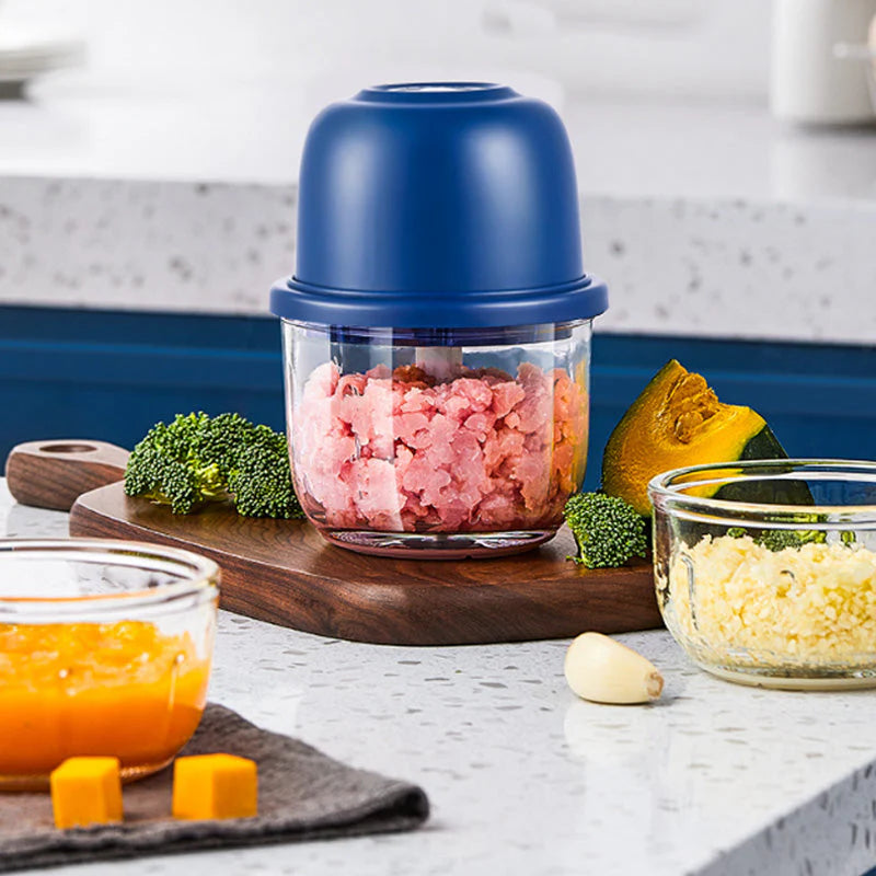 🏆 Last Day Special Price⏰Cordless Multifunctional Mini Electric Food Processor, Wireless Portable Kitchen Chopper for Minced Meat, Garlic & Baby Puree, Fast Food Prep Kitchen Helper
