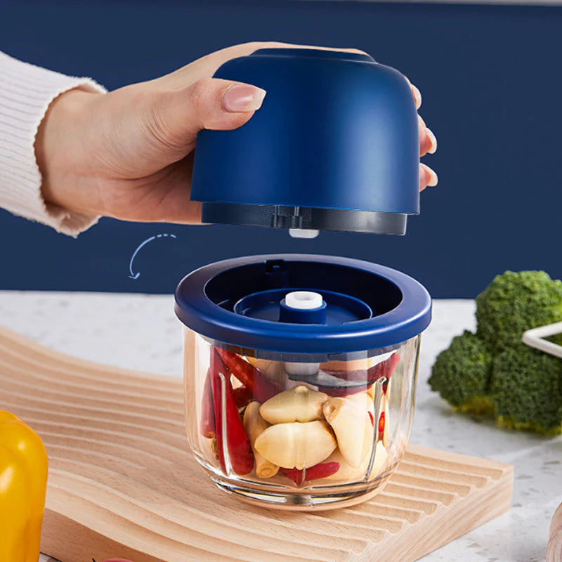 🏆 Last Day Special Price⏰Cordless Multifunctional Mini Electric Food Processor, Wireless Portable Kitchen Chopper for Minced Meat, Garlic & Baby Puree, Fast Food Prep Kitchen Helper