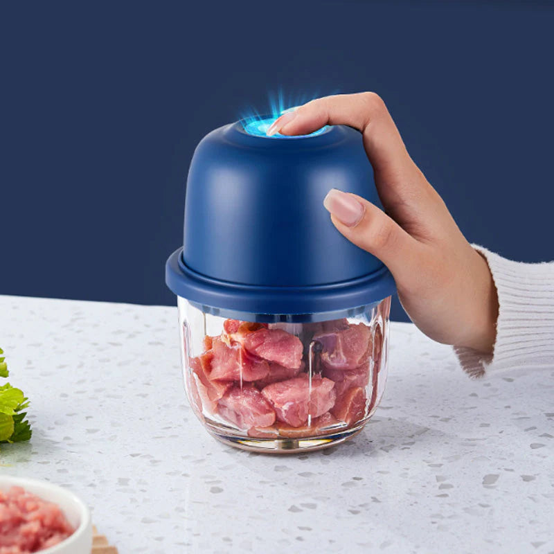 🏆 Last Day Special Price⏰Cordless Multifunctional Mini Electric Food Processor, Wireless Portable Kitchen Chopper for Minced Meat, Garlic & Baby Puree, Fast Food Prep Kitchen Helper
