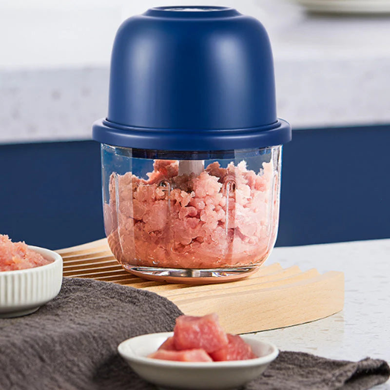 🏆 Last Day Special Price⏰Cordless Multifunctional Mini Electric Food Processor, Wireless Portable Kitchen Chopper for Minced Meat, Garlic & Baby Puree, Fast Food Prep Kitchen Helper