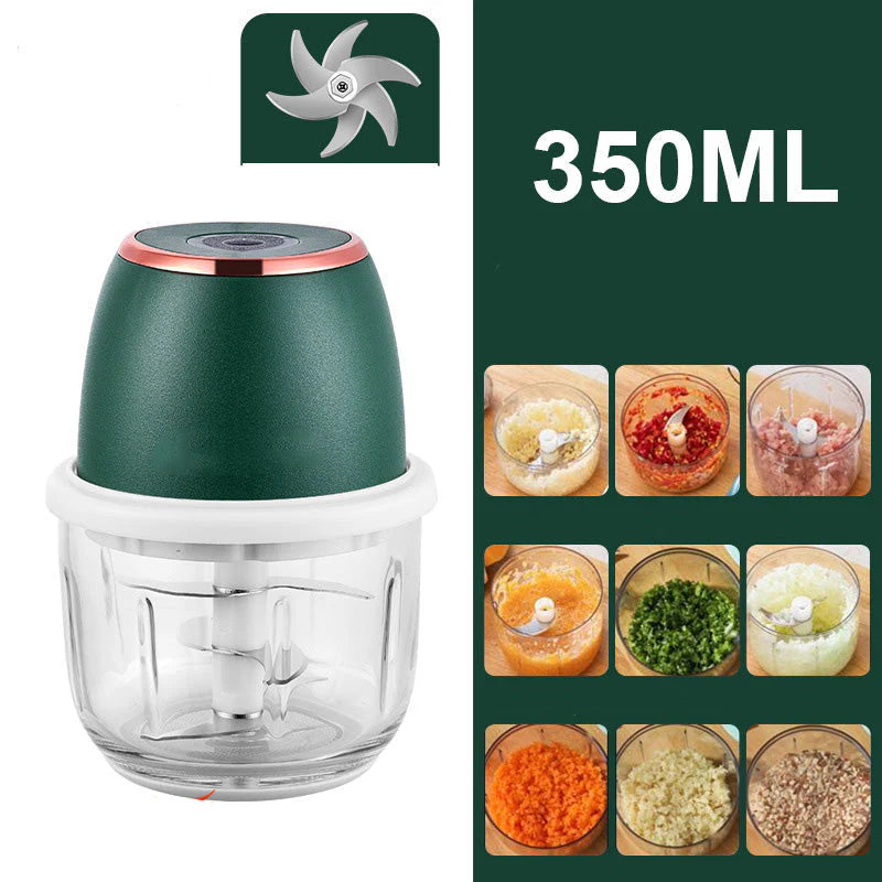 🏆 Last Day Special Price⏰Cordless Multifunctional Mini Electric Food Processor, Wireless Portable Kitchen Chopper for Minced Meat, Garlic & Baby Puree, Fast Food Prep Kitchen Helper