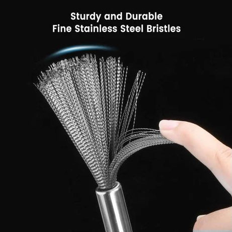 Pack of 2 Long Handle Stainless Steel Pot Cleaning Brushes