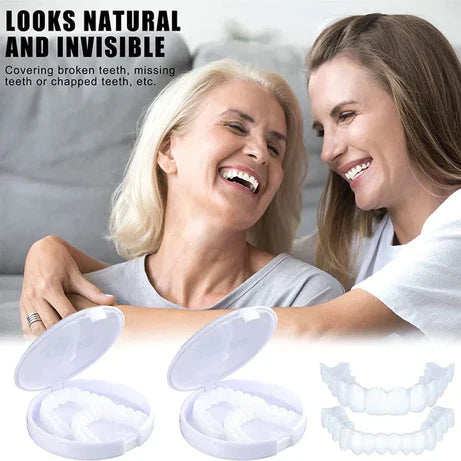 Snap On Smile Veneers Moldable False Teeth Kit for Men & Women