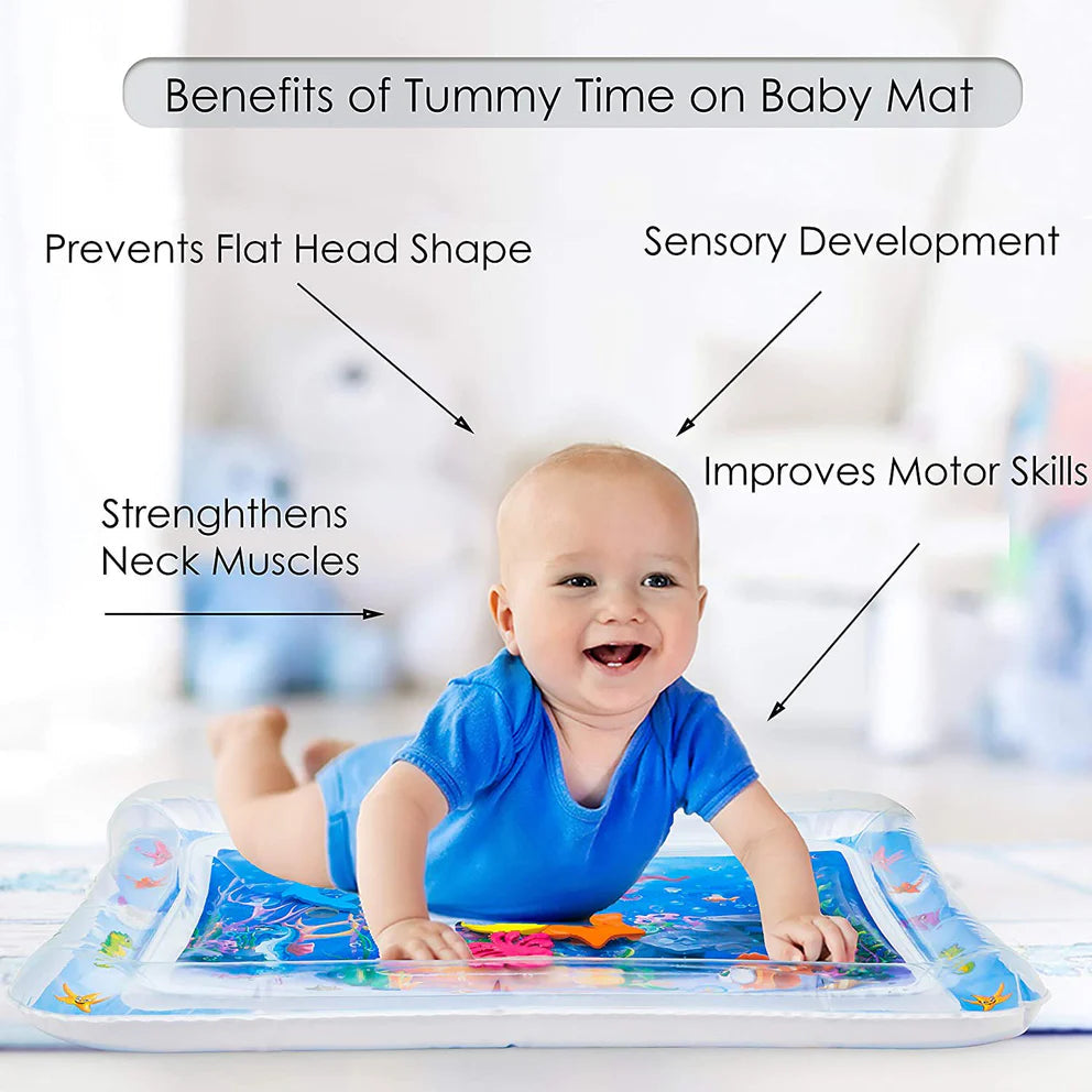 Inflatable Baby Tummy Time Water Play Mat for Fun & Development