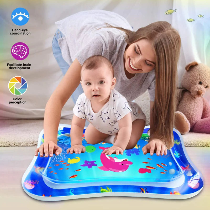 Inflatable Baby Tummy Time Water Play Mat for Fun & Development