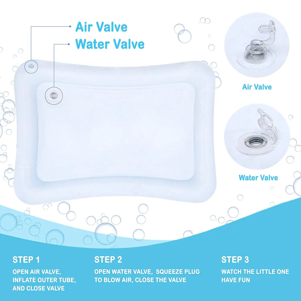 Inflatable Baby Tummy Time Water Play Mat for Fun & Development