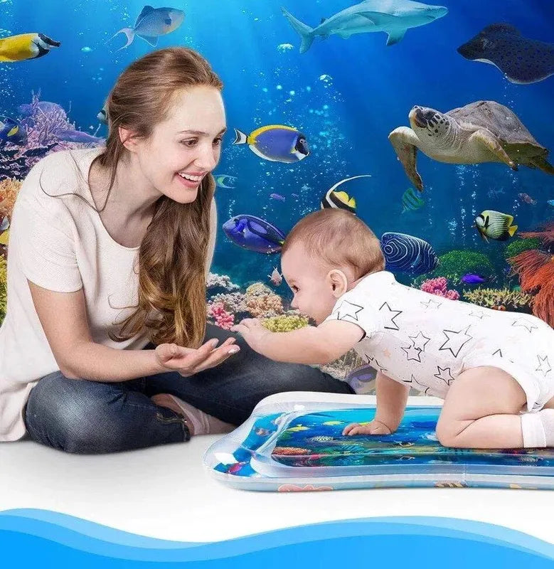 Inflatable Baby Tummy Time Water Play Mat for Fun & Development