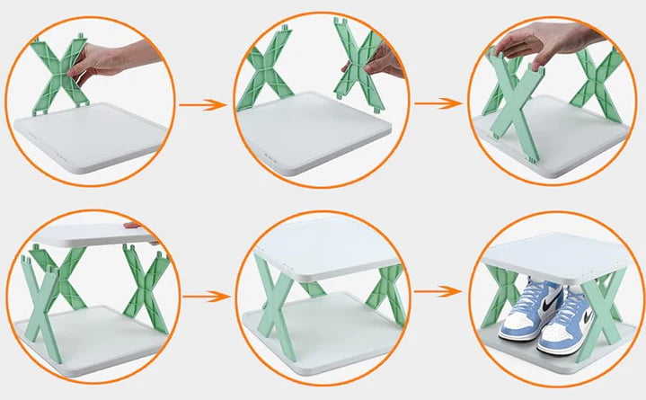 X-Shaped 5 Layers Multipurpose Shoe Rack