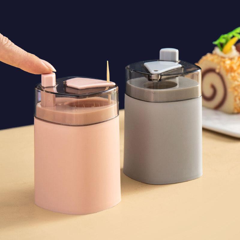 Home Creative Automatically Pops Up Toothpick Box Home Living Room Dining Room Toothpick Storage Box