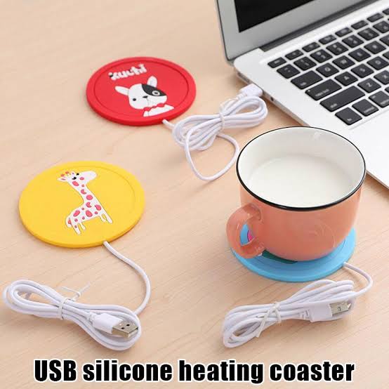 Cartoon USB Warmer Gadgets Silicone Usb Cup Pad Heater Warm Tray Cup Mat