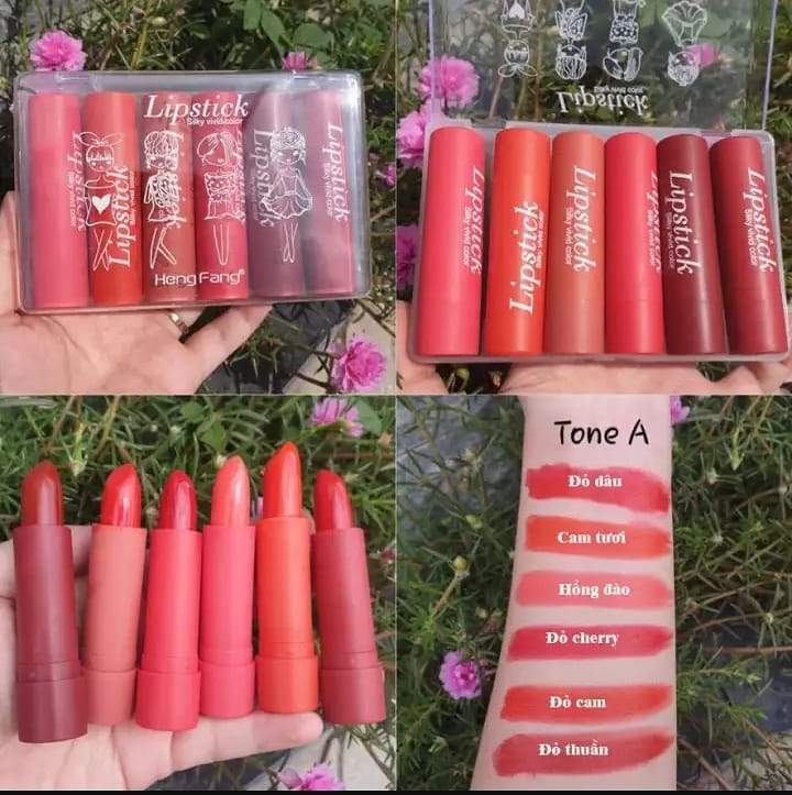 Heng Feng Lipsticks pack of Six  (06)