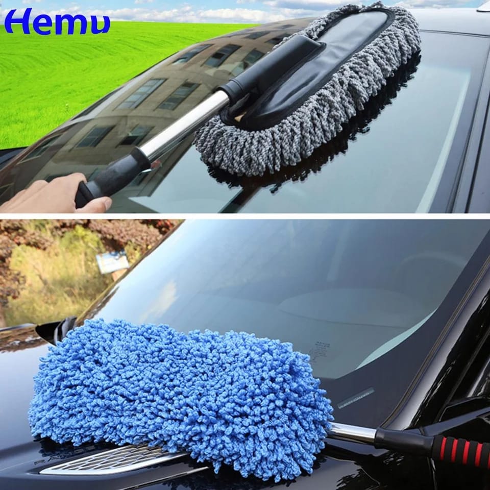 Car Wash Cleaning Brush Duster Dust Wax Mop Microfiber