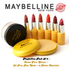 MAYBELLINE PACK OF 8 : LOOSE FACE SHINER + OIL FREE PAN CAKE + 6 MATTE LIPSTICKS