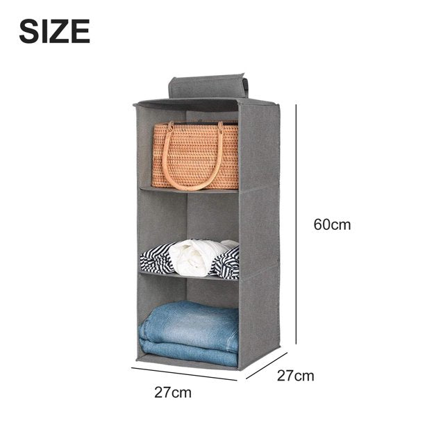 3-Shelves Hanging Closet Organizer