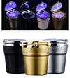 Universal Car Ashtray With Led Lights With Cover Creative Personality