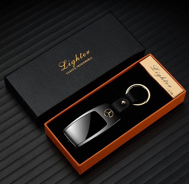 Car Key-Holder With LED Logo Light and Cigarette Lighter
