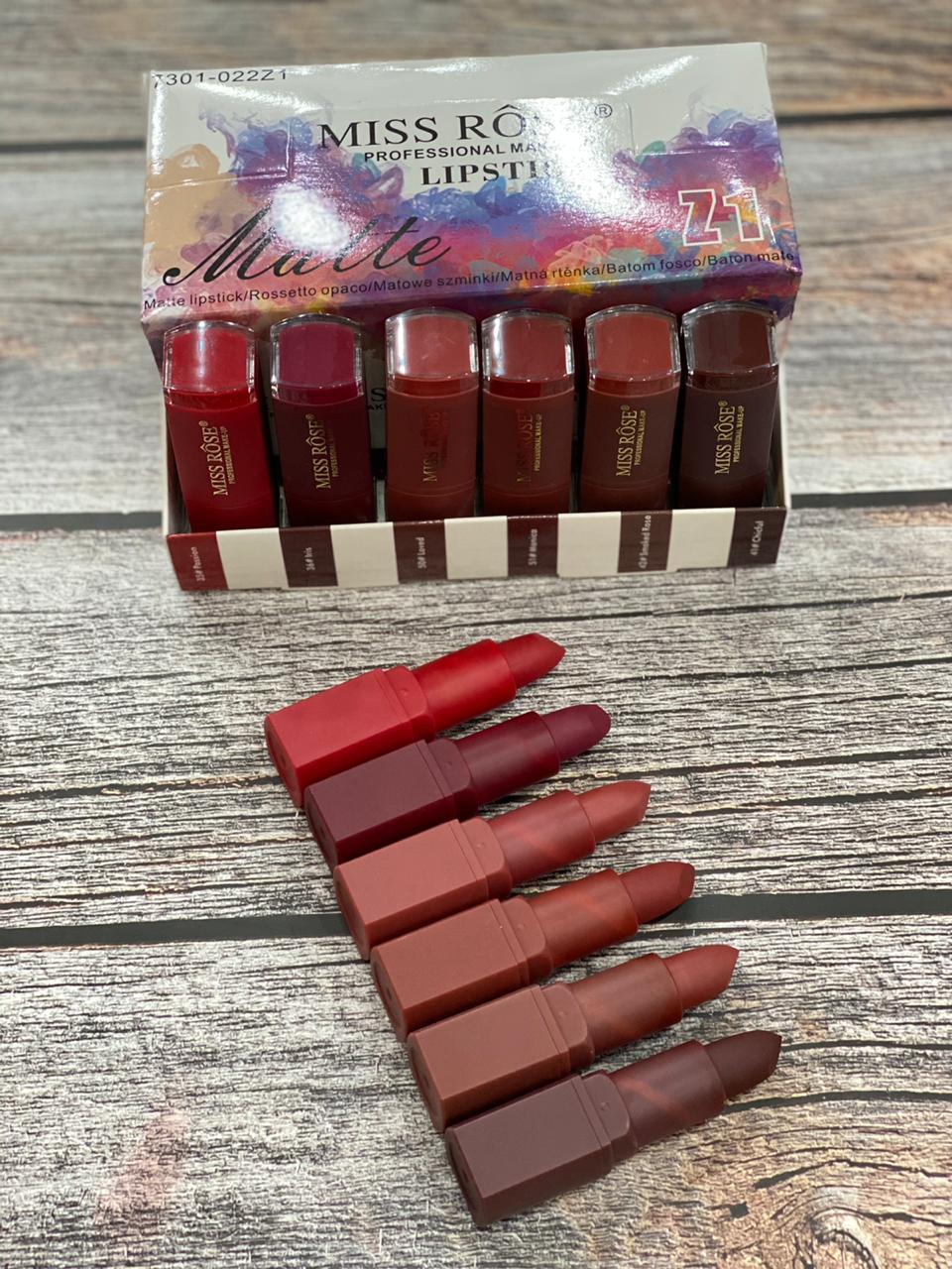 Miss Rose Matte lipsticks (set of 6)