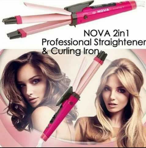 Nova 2 in 1 HAIR STRAIGHTNER N CURLER.