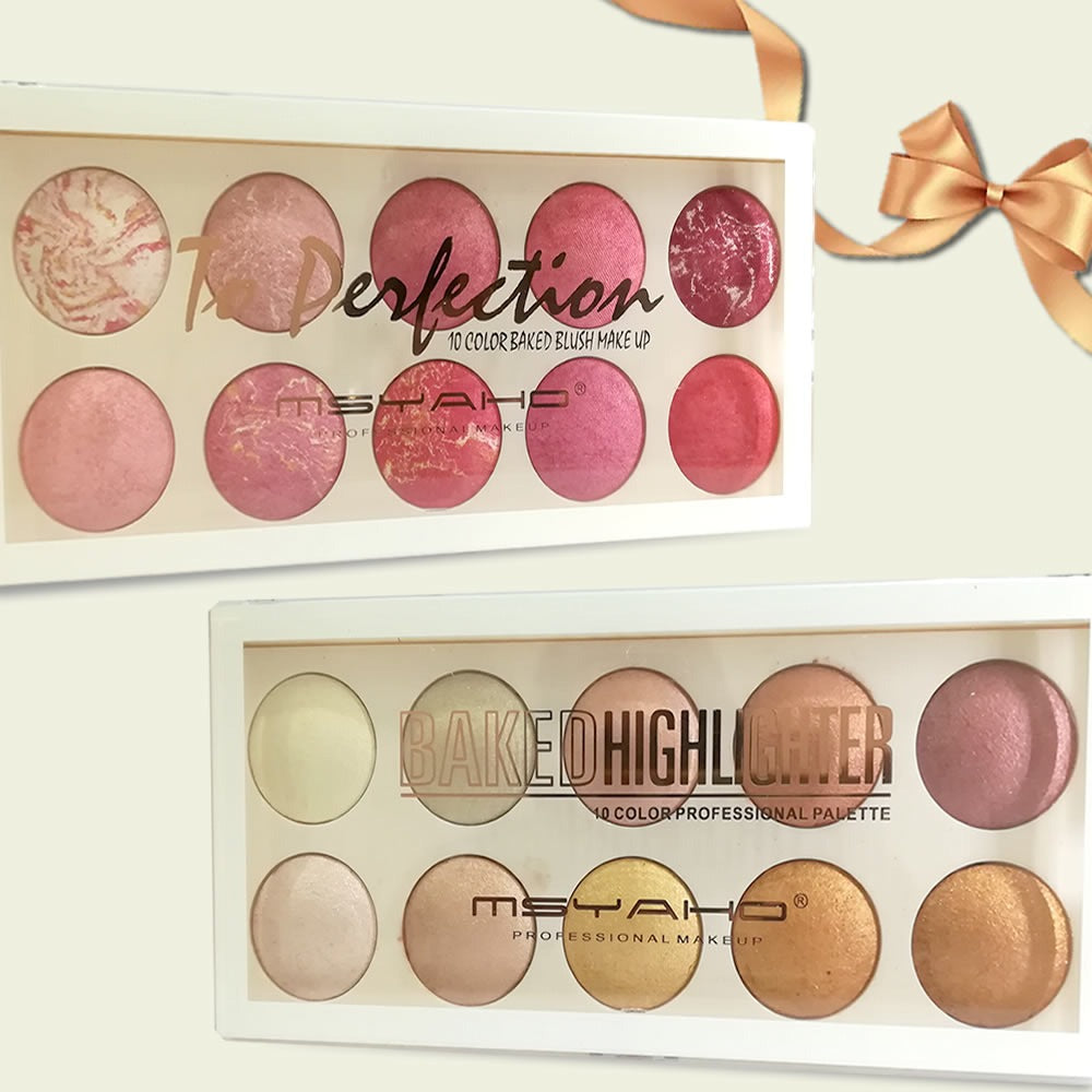 10 COLOR PROFESSIONAL BAKED  HIGHLIGHTER PALETTE
