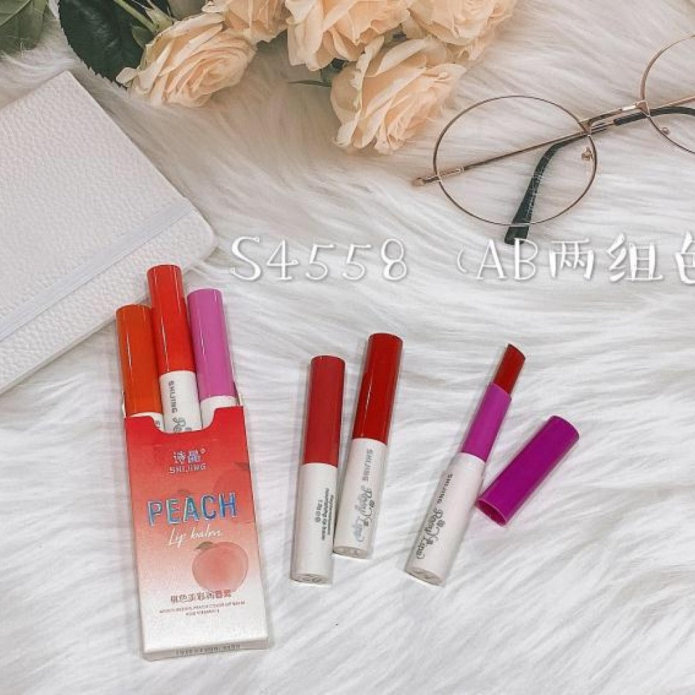MOISTURIZING PEACH COLOR LIP BALM PACK OF 3